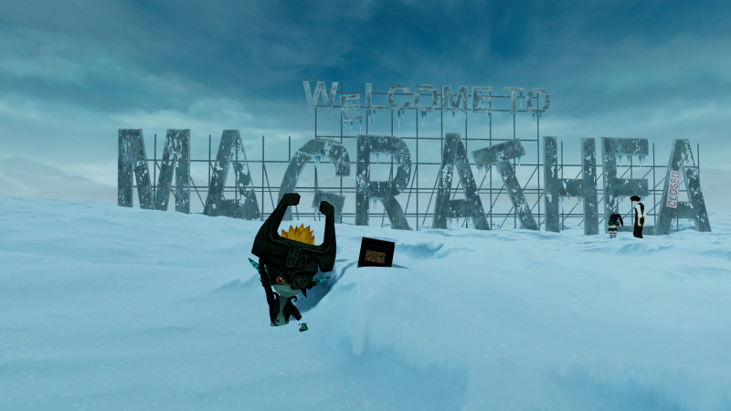 Me lost somewhere in the snowy Vrchat.
